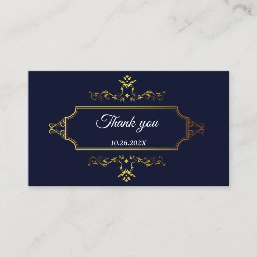 Gold and Navy Blue Indian Style Envelope Enclosure