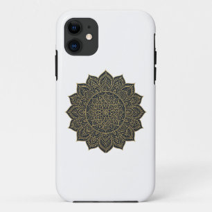 Gold and navy mandala iPhone 11 case