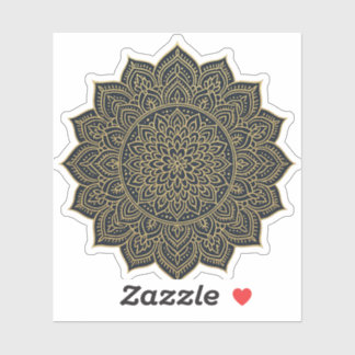 Gold and navy mandala  sticker