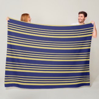 Gold and navy stripes patterned