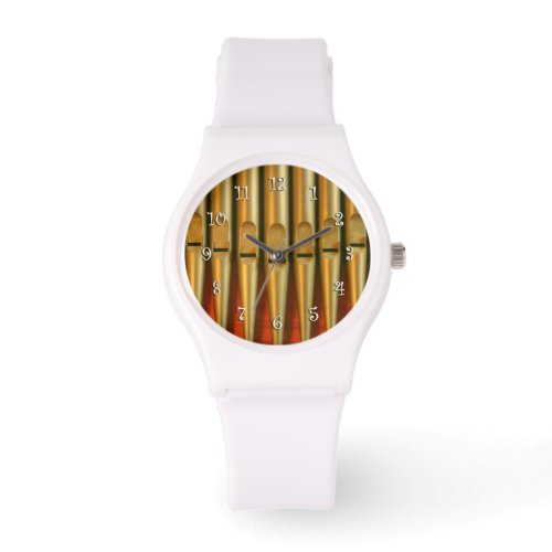 Gold and orange pipes watch
