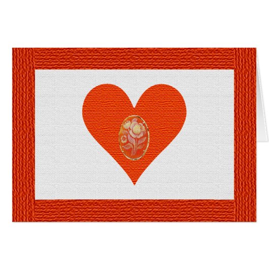 Gold and Orange Vintage Cameo (Front Horizontal)