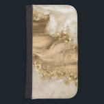 Gold and Pearl - Splatter and flow Galaxy S4 Wallet Case<br><div class="desc">Gold and Pearl - Splatter and flow</div>