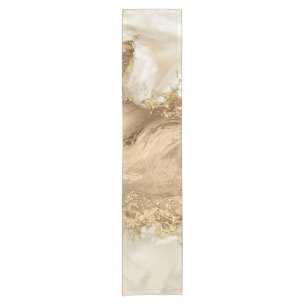 Gold and Pearl - Splatter and flow Short Table Runner