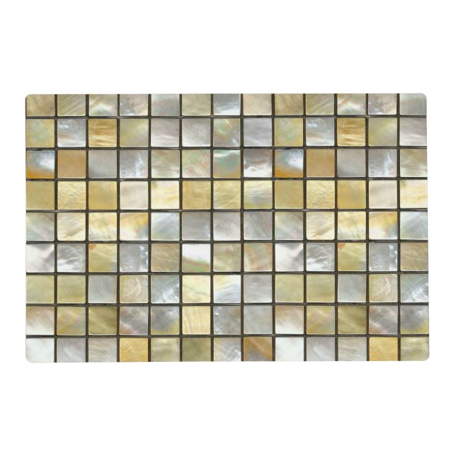 Gold and Pearl Tiles Placemat (Front)