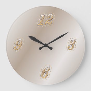 Gold And Pearl Wall Clock by UTeezSF at Zazzle