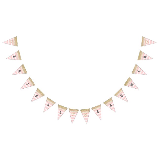 Gold and Pink Bridal Shower Banner (All)