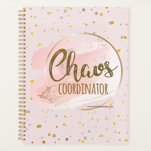 Gold and Pink Chaos Coordinator Planner