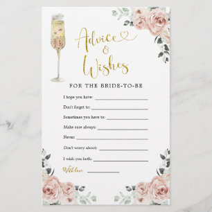 Gold and Pink Dusty Rose Soiree Advice & Wishes