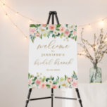 Gold and Pink Floral Bridal Brunch Large Welcome Foam Board<br><div class="desc">Gold and Pink Floral Bridal Brunch Large Welcome Sign</div>