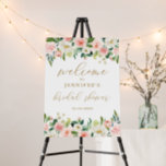Gold and Pink Floral Bridal Shower Large Welcome Foam Board