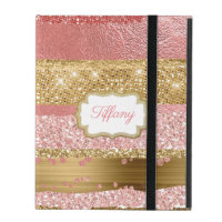 Gold and Pink Glitz iPad Case