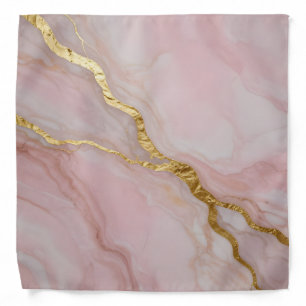 Gold and pink marble texture bandana