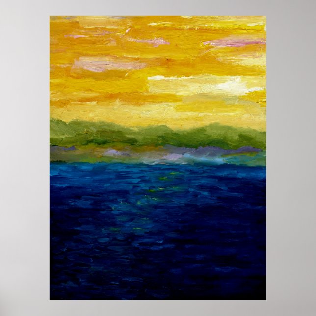 Gold and Pink Sunset Poster (Front)