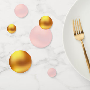 Gold and Pink Table Confetti