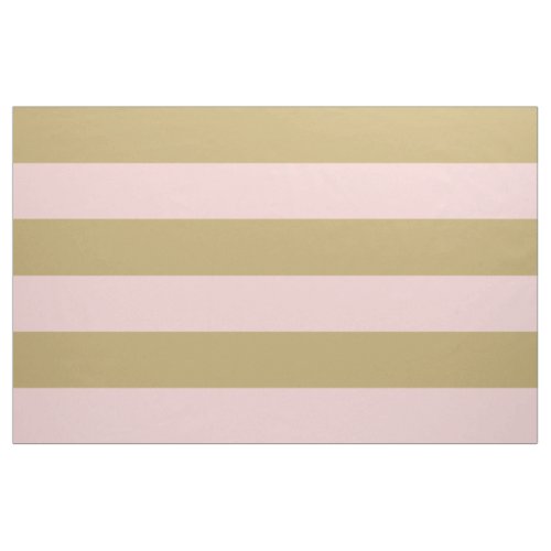 Gold and Pink Wide Stripes Large Scale Fabric