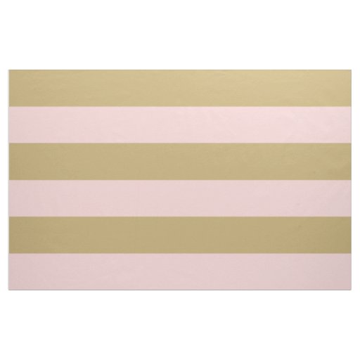 Gold and Pink Wide Stripes Large Scale Fabric