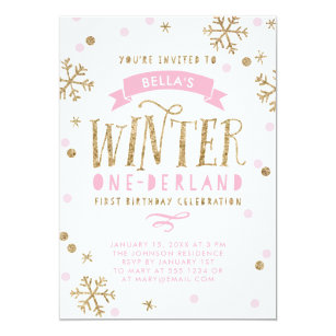 winter onederland invitations 1st birthday party inspiration zazzle