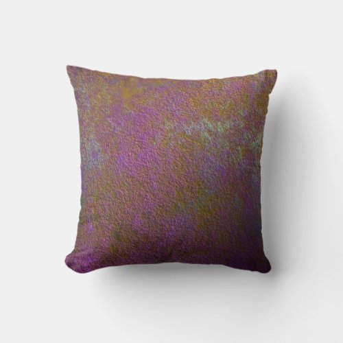 Gold and purple abstract design throw pillow