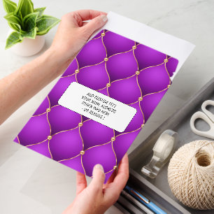 Gold and Purple Envelope Mailers Personalized