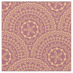 Gold and purple mandala waves pattern fabric