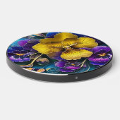 Gold and Purple Pansy Patch Wireless Charger (Front 2)