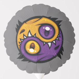 Gold and Purple Yin Yang Dragons Balloon