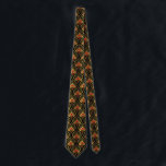 Gold and red Art Deco pattern on black Neck Tie<br><div class="desc">Gold and red Art Deco pattern over a black background.</div>