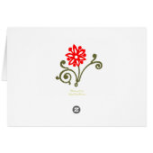 Gold and Red Baroque Custom Thank You Card (Back Horizontal)