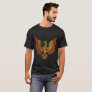 Gold and red Decorated Phoenix bird symbol T-Shirt