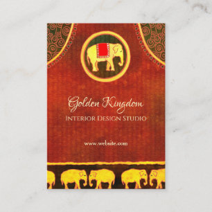 Gold and Red Elephant Kingdom Business Card