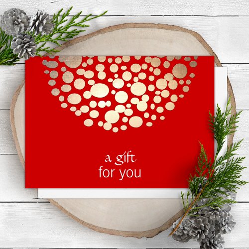 Gold and Red Holiday Gift Certificate