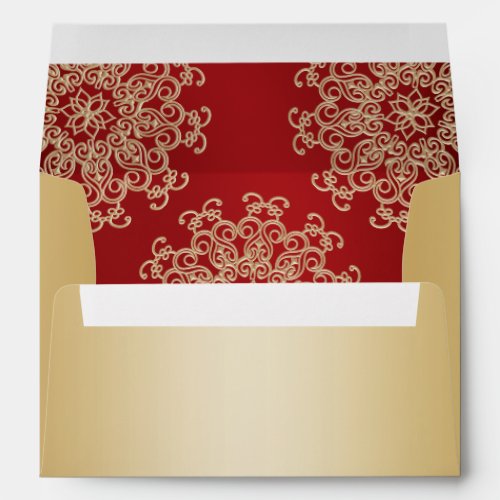 Gold and Red Indian Style Envelope