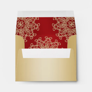 Gold and Red Indian Style Envelope