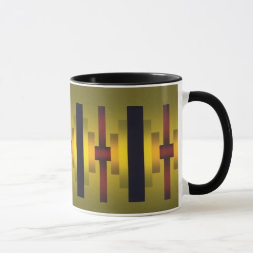 Gold and red industrial look coffee mug