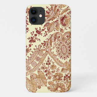 Gold And Red Lace Roses iPhone 11 Case
