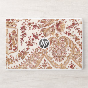 Gold And Red Lace Roses HP Laptop Skin