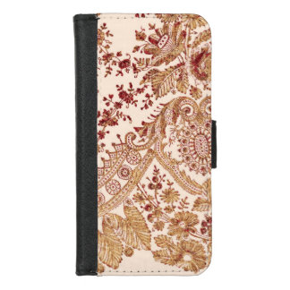 Gold And Red Lace Roses iPhone 8/7 Wallet Case