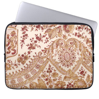 Gold And Red Lace Roses Laptop Sleeve