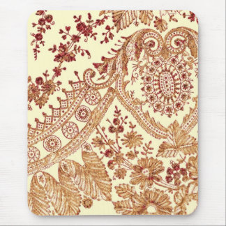 Gold And Red Lace Roses Mouse Pad