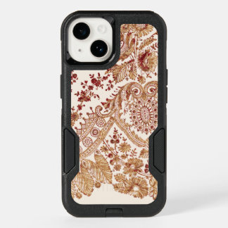 Gold And Red Lace Roses OtterBox iPhone 14 Case