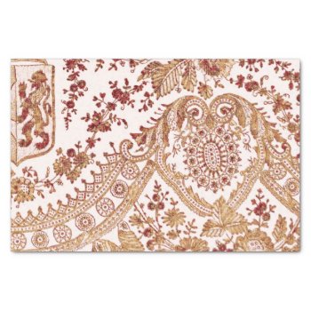 Gold And Red Lace Roses Tissue Paper by LeFlange at Zazzle