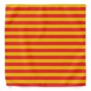 Gold and Red Stripes Bandana