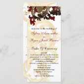 gold and red Wedding program (Front/Back)