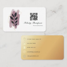 Gold and Rose Gold Brush Strokes QR Code