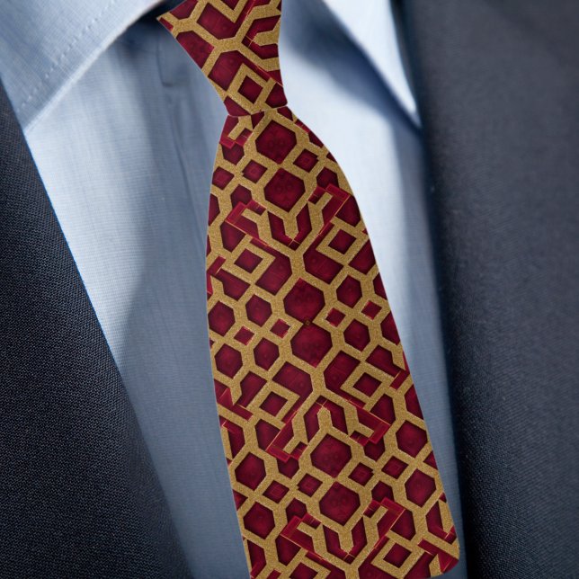 Gold and Ruby Pattern Necktie (Creator Uploaded)