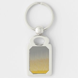 Gold and Silver Assembly Abstract Metal Keychain