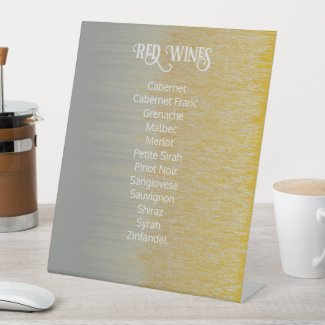 Gold and Silver Assembly Pedestal Sign