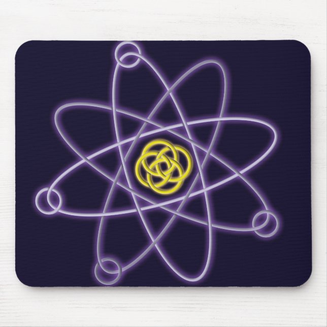 Gold and Silver Atomic Structure Science Mouse Pad (Front)