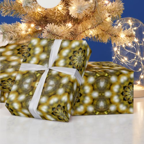 Gold and Silver Baubles Christmas Wrapping Paper